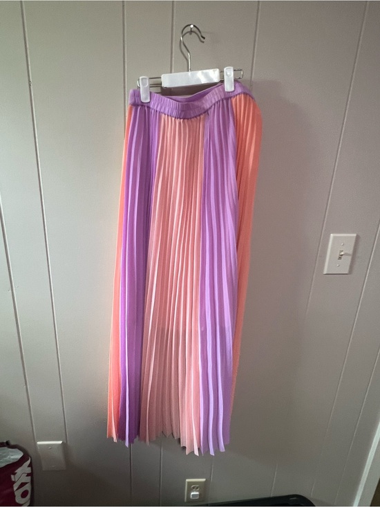 Skies Are Blue Dresses & Skirts - Skies Are Blue Pleated Maxi Skirt - Peach & Lavender